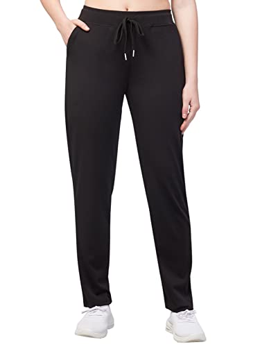 Image of BLUECON Women's Athletic Running Trackpants with Side Pockets Plazo Pants Open Bottom Straight Leg