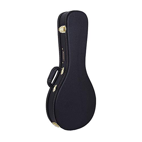 Image of Crossrock Deluxe Wood Hard Case for A-style Mandolin, Black(CRW600MABK)