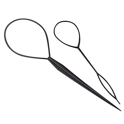2 pièces Accessoires de Coiffure, PKOUVOO DIY Tresse Kit de Coiffure, Accessoires de Coiffure pour Femmes et Filles Convient pour Les Débutants (noir)