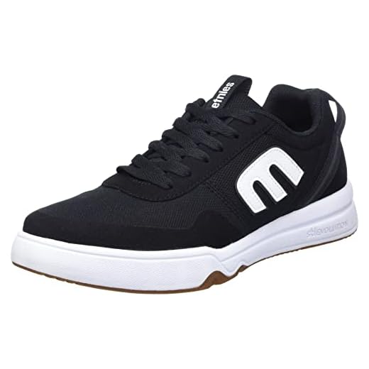 Etnies Men's Ranger LT Lightweight Skate Shoe, Black/White/Gum, 10.5