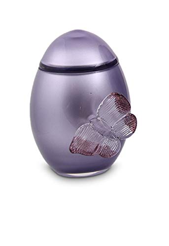 Mini-Urne en Verre avec Papillon Bleu : Consoler le Deuil