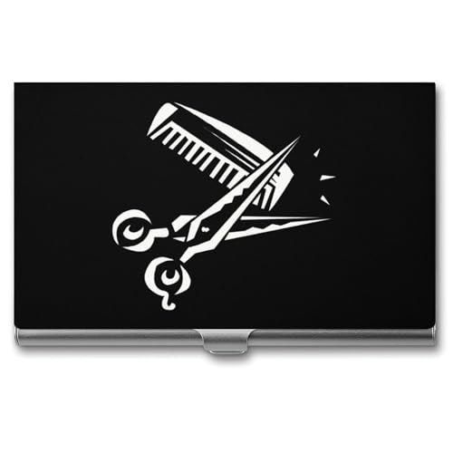 Barber Stuff Business Card Holder Slim Credit Case Pocket Name Case Wallet for Men Women