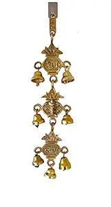 DMS RETAIL Kalash Shubh Labh Hanging Bells, Hanging Bells for Wall Decoration,Door Entrance Hangings 12 Inches Pack of (1)
