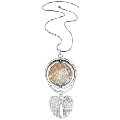 Collier ailes d'ange motif veines de journal, cadeau idéal