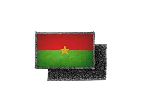 Patch ecusson imprime badge vintage drapeau burkina faso