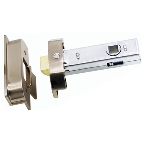 Rebated Tubular Mortice Latch Heavy Duty Door Latch with CWS Fixings Included for Double and Rebated Doors (Electro Brass, 63mm)