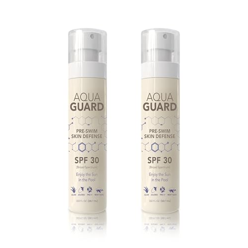 AQUA GUARD Beauty Pre-Swim Skin Defense | Prevents Dry, Itchy Skin | Protects from Pool Chemicals | Hydrating Formula | Made in California | Paraben, Phthalate & Gluten-Free (2-Pack)