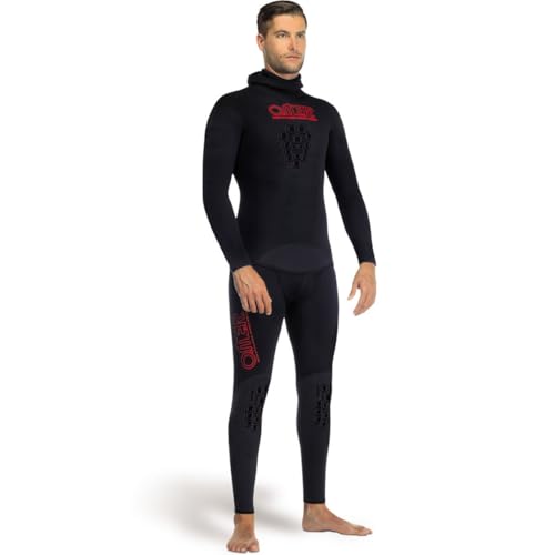 Omer Mens 3mm Black Sea Hooded Jacket and Pants (Small (2))