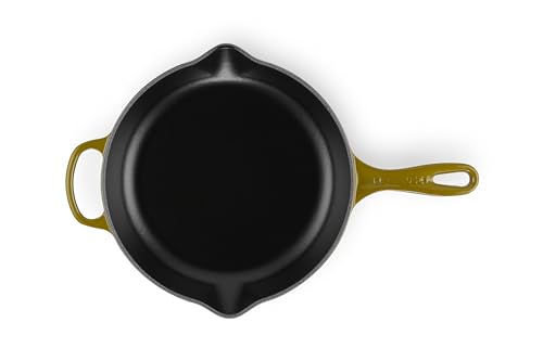 Image of Le Creuset Enameled Cast Iron Signature Round Skillet, 10.25 inch, Olive