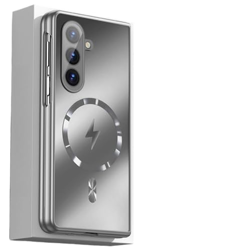 for galaxy z fold6 �p �P�[�X �����Y�v���e�N�^�[�t�� MagSafe�Ή� �����^ �y�� PC�o�b�N �ϏՌ� �܂肽���� �M�����N�V�[ Z Fold 6 �J�o�[ �ԍڃz���_�[ ���C�����X�[�d�Ή� ������� �}�O�Z�[�t�Ή� �T���X�� Z F