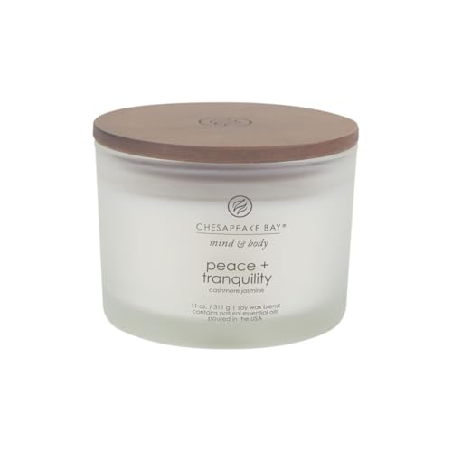 Chesapeake Bay Candle Scented Candle Peace + Tranquility (cashmere jasmine) 3-Wick Coffee Table Jar