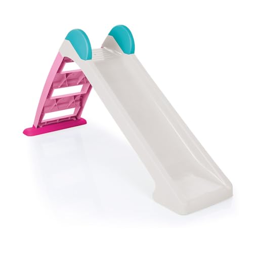 Dolu Meine erste Pastellrutsche für Kinder ab 2 Jahren, Kleinkindrutsche, Indoor-Rutsche, Spielgerät für Kinder, Outdoor-Spielgerät, Gartenrutsche, freistehende Rutsche, Kinder, Rosa/Weiß