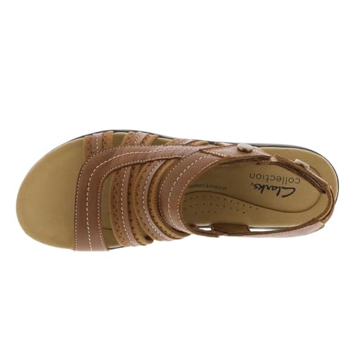 Clarks Clarks Collection Women's Laurieann Erin Flat Sandal, Tan Combi, 12 Medium US