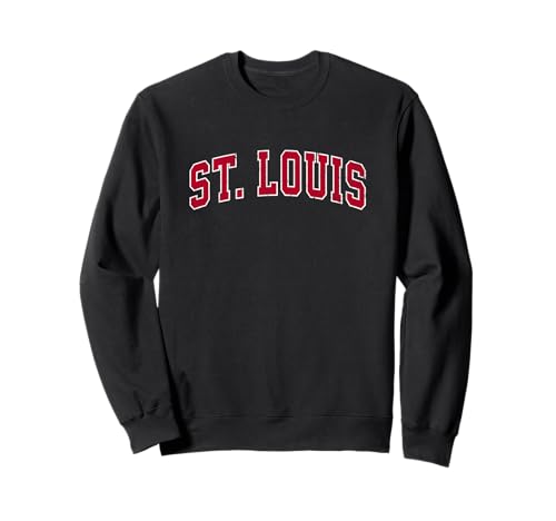 St. Louis Missouri MO Vintage Sports Design Red Design Sweatshirt