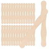 Beavorty 50 Palitos de Helado de Madera Natural, Tamaño Estándar, Color Original, para Manualidades DIY y Decoración, Accesorios Seguros para Bricolaje y Proyectos Creativos