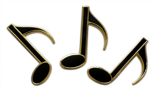 Image of Novel Merk Music Note Lapel Pin, Hat Pin & Tie Tack Set - Clutch Back