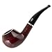 Rossi Rubino Antico Handmade Briar Pipe by Savinelli - Deep Red Hand Brushed Stain With Polished Finish & Rich Wood Grain, 6mm (8673)