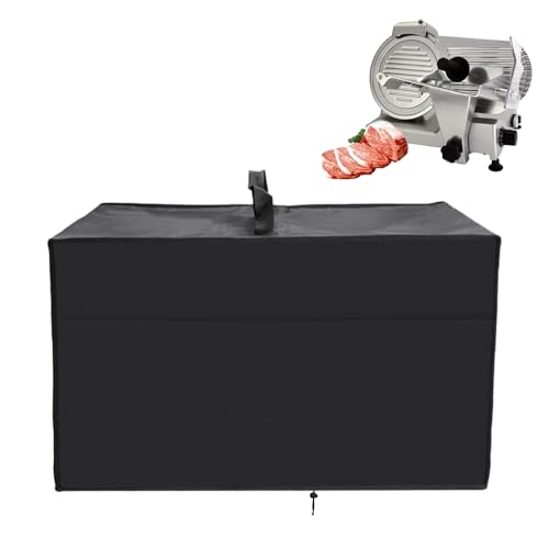 Preshwous Meat Slicer Cover, Dust-proof Food Slicer Cover with Side Pocket Compatible with BESWOOD 250 Meat Slicer, Compatible with VEVOR Commercial Meat Slicer