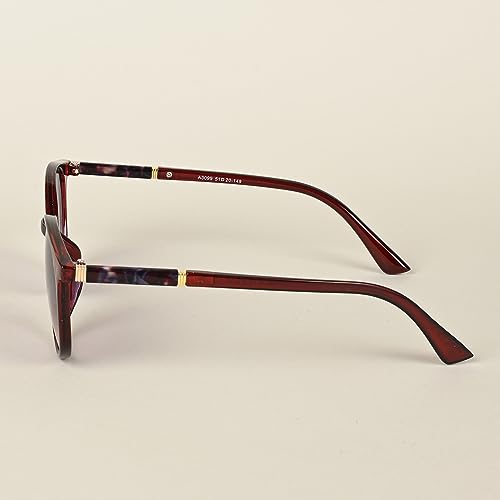 Image of Voyage UV Protected Brown Round Sunglasses for Women