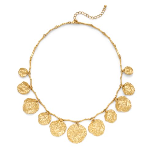 Chunky Multiple Charms Necklace for Women Boho Vintage Adjustable Gold Chain Necklace Bold Statement Round Choker Pendant Necklaces Fashion Heart Necklace