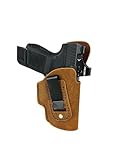 Canik Mete MC9 Holster - Soft Sided Leather Inside The Waistband Holster Designed for Concealed Carry Comfort - 1.5' Metal Belt Clip - Good for Multiple IWB Carry Positions - Made in USA