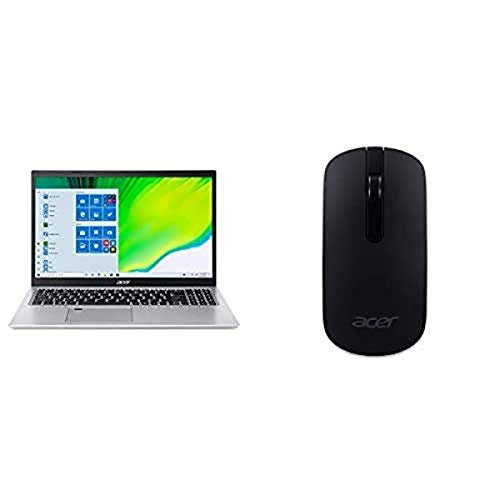 Acer Aspire 5 Slim Laptop A515-56-50RS, 15.6" Full HD IPS Display, 11th Gen Intel Core i5-1135G7, Intel Iris Xe Graphics, 8GB DDR4, 256GB NVMe SSD with Acer Slim Wireless Optical Mouse - Black