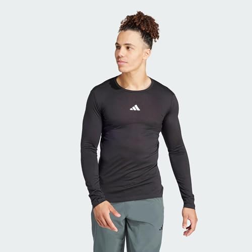 T-shirt Adidas workout long sleeve pour homme en noir