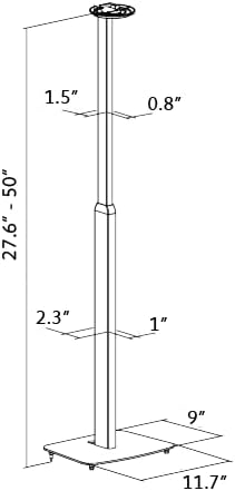 ynVISION.DESIGN Adjustable Floor Stand Mount Compatible with SONOS Era 100 | Black Brackets | Pair (2-Pack) - Image 7