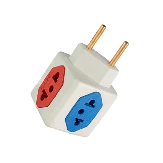 Adaptador Benjamin Cubo 3D Com 3 Entradas de Tomada 10 Amperes E 1 Entrada de Tomada 20 Amperes Colorido Vermelho Azul Plug Padrão Novo 3 Pinos PREMIUM ONYK