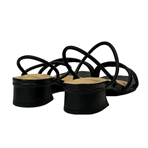 Sandália Vizzano Feminina Salto Bloco Pelica/p Strech Casual Preto 01 6454.108.18263.15745 38