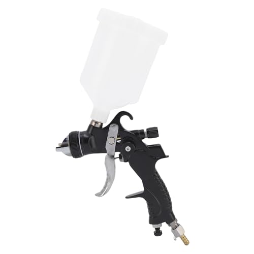 Luocute Pistolas de Rociado de Aire HVLP con 1.4 1.7 Boquillas de 2 Mm Regulador de Compresor de Aire, 600 Ml de Pistolas de Pintura en Aerosol Ajustable Pulverización de Pintura