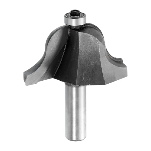 sourcing map Raised Panel Router Bits 1/2" Shank Ogee Bead 63.5mm Dia 30mm Cutting Depth for Making Cabinet Door Window, Silver