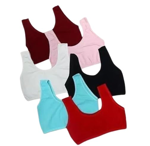 Genericok interprises Cotton Full Coverage Non Padded Wire Free Air Sports Bra for Women Size 28 to 34-picture-16