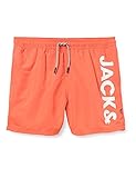 hilfiger badehose 152 Recyceltes Polyester Jack & Jones Junior Jungen JJIARUBA JJSWIMSHORTS AKM Jones JR NOOS Badehose, Hot Coral, 152