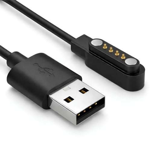 Image of Upix Smartwatch Charging Cable 4 Pin 5V USB Fast Charger Cable for Fire-Boltt Smartwatch Durable Magnetic Charging Cable