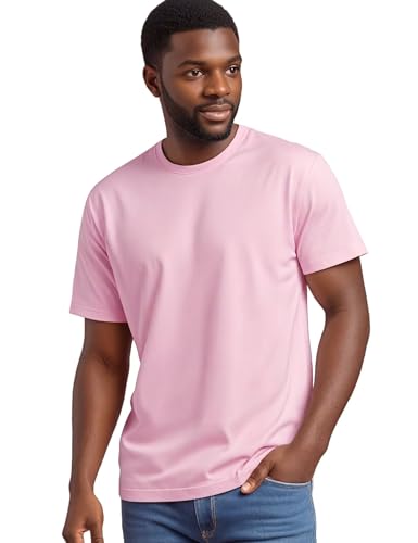 Crewneck Tshirts Men, Plain T Shirts Relaxed Fit, Basic Tees Soft2