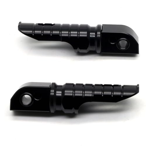 Image of MZS Motorcycle Rear Foot Pegs, Adjustable Passenger Footpegs Black Compatible with Trident 660 / Bonnevill /Daytona 675 R /Street Triple R RS S /Speed Triple RR RS /Speed Twin /Street Scramble