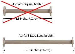 Ashford 15 inch Boat Shuttle with 6 inch XL Bobbin, Brown