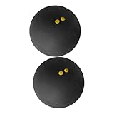 BELLIFFY 2 Stück Squashball Doppelter Gelber Punkt Professioneller Gummi Squash Racket Ball...