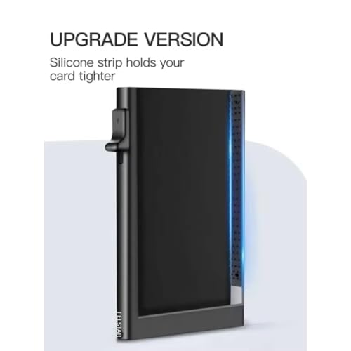 Image of FELSTAR Card Holder RFID Blocking Aluminum Pop Up Smart Credit /Debit ATM Wallet for Men's and Women's Corporate Gift for Employees Black (Minimalist)
