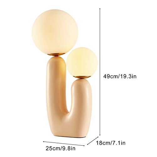 Arturesthome Nightstand Desk Lamp, Creative Nordic Living Room Bedside Bedroom Table Lamp With Led Bulbs, Beige #TOP6