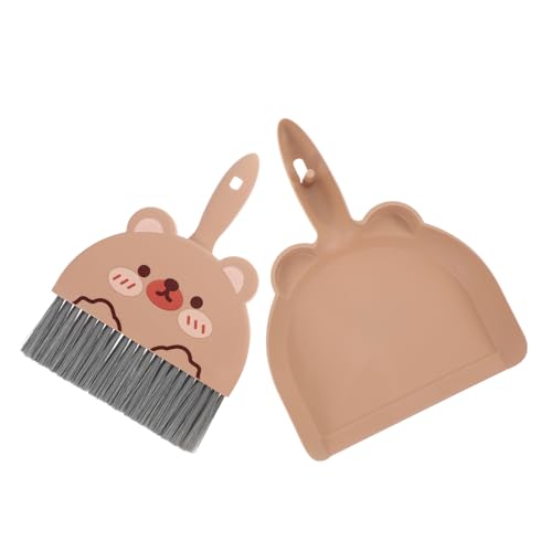 WATIIFUFU Mini Broom and Dustpan Set Compact Lightweight Table Sweeper for Home Office Dormitory Dense Bristles Scratch Brush for Desktop Keyboard Pet Hair and Car Crumb Cleaning