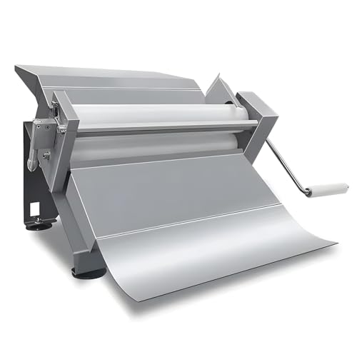 HayWHNKN Manual Dough Sheeter 16.5'' Dough Roller Sheeter Fondant Sheeter Stainless Steel Dough Press Machine Pastry Machine Pasta Maker for Fondant, Croissants, Icing, Pizza and Puff Pastry