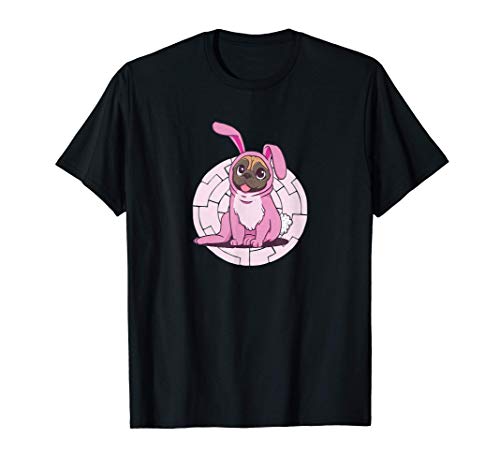 Ostern Mops Hunde Osterhase Hase Hundeliebhaber T-Shirt