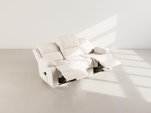 Canapé Relax Électrique 3 Places Velours Côtelé Armand Best Mobilier