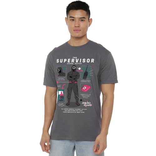 T-Shirt Squid Game Saison 3 The Supervisor : Le Cadeau Idéal pour Fan de Série TV en Gris