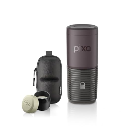 WACACO Pixapresso Complete Travel Kit – Portable Electric Espresso Maker (20 Bar, 4 Coffee Types, Fast Heat‑Up, 3×3000mAh Battery, Dark Burgundy) + Basket Set with 2 Extra Filter Baskets & Protective