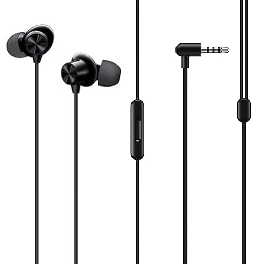 Image of Buds 2 Neo Bass Wired Earphones with Mic | for Realme 2 | 3.5mm Audio Jack -(Black)
