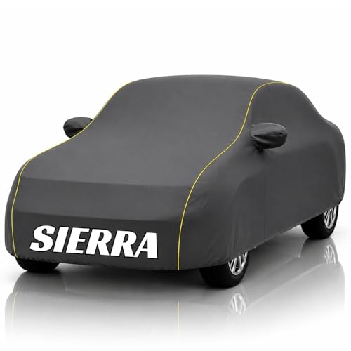Image of Safe-Cars New Grey 100% Waterproof Sierra Car Cover | Polyester Car Body Cover for Rain & Sun | UV Protection, Dustproof, Scratch Resistant, Windproof, Heat Resistant, Custom Fit