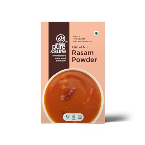 Pure & Sure Organic Rasam Powder | South Indian Spices | Premium Quality, Non-GMO, Suitable for Vegetarians, Indian Curry Powder, 100gm